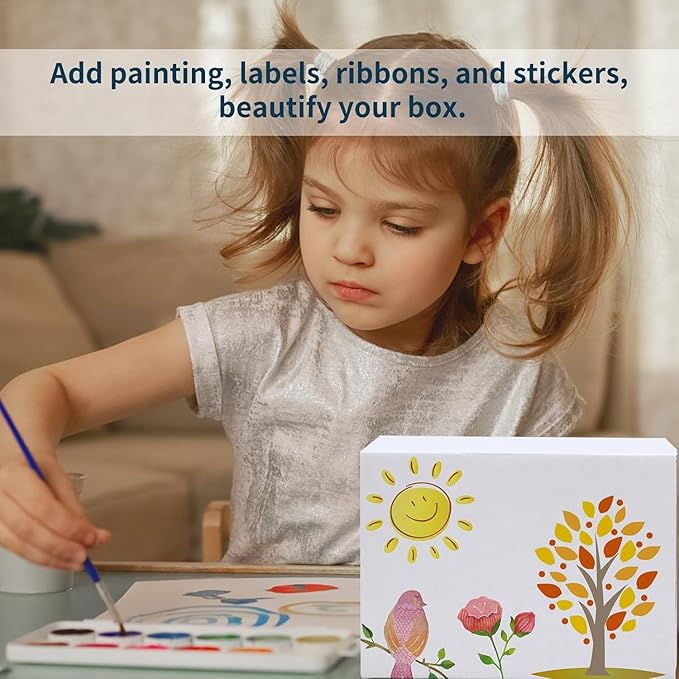 ايست من نون Pack of 10 Corrugated 3ply Cardboard Moving Boxes, Size- 12.5L x 12.5W x 10H cm. Multi-Use White Boxes for Packaging, Shipping, Storage and Organizing - Image 5