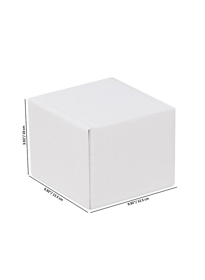 ايست من نون Pack of 10 Corrugated 3ply Cardboard Moving Boxes, Size- 12.5L x 12.5W x 10H cm. Multi-Use White Boxes for Packaging, Shipping, Storage and Organizing - Image 1