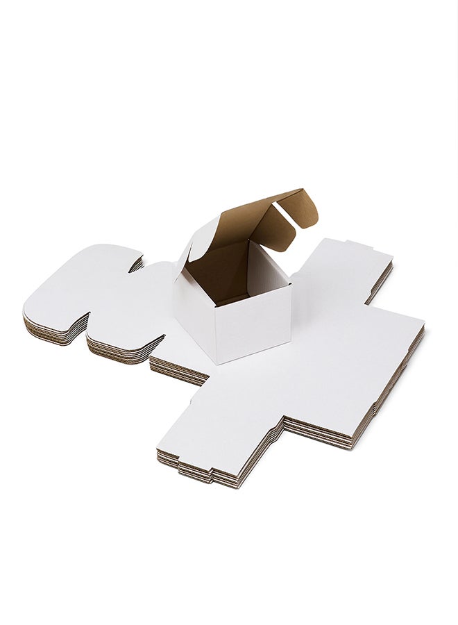 ايست من نون Pack of 10 Corrugated 3ply Cardboard Moving Boxes, Size- 12.5L x 12.5W x 10H cm. Multi-Use White Boxes for Packaging, Shipping, Storage and Organizing - Image 3