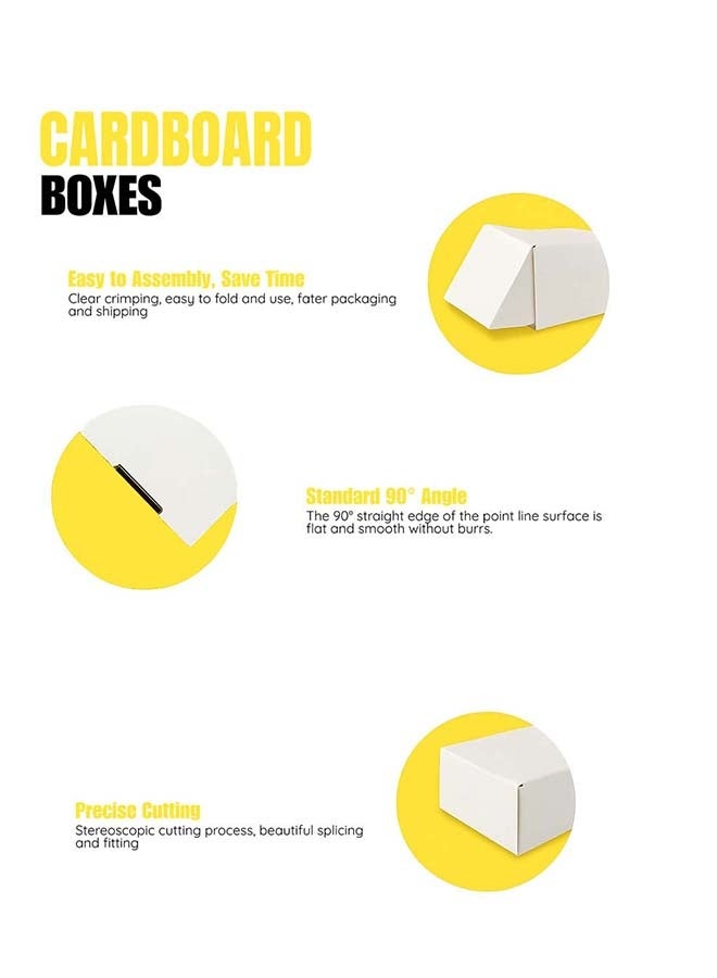 Noon East Pack of 10 Corrugated 3ply Cardboard Moving Boxes, Size- 12.5L x 12.5W x 10H cm. Multi-Use White Boxes for Packaging, Shipping, Storage and Organizing - Image 4