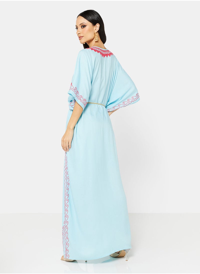 ARABIAN CLOSET EMBROIDERED KAFTAN  - Image 2
