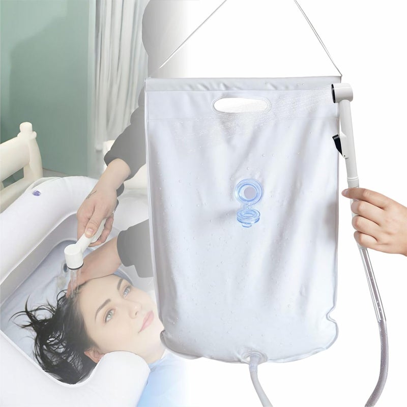 SunMelt Shampoo Sprinkler Water Bag - Portable Hair Washing Station for Disabled Elderly Bed Easy, Bedridden, Outdoor Camping Hiking, 2.5 GL Capacity, Set of 1 - Image 1