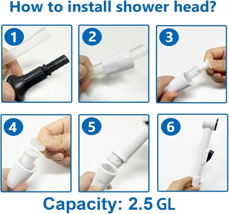 SunMelt Shampoo Sprinkler Water Bag - Portable Hair Washing Station for Disabled Elderly Bed Easy, Bedridden, Outdoor Camping Hiking, 2.5 GL Capacity, Set of 1 - Image 3