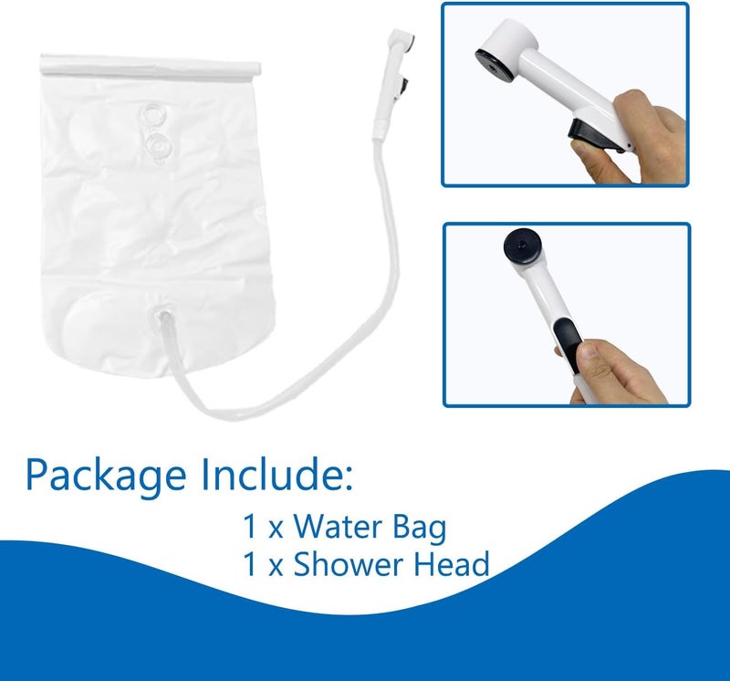 SunMelt Shampoo Sprinkler Water Bag - Portable Hair Washing Station for Disabled Elderly Bed Easy, Bedridden, Outdoor Camping Hiking, 2.5 GL Capacity, Set of 1 - Image 4