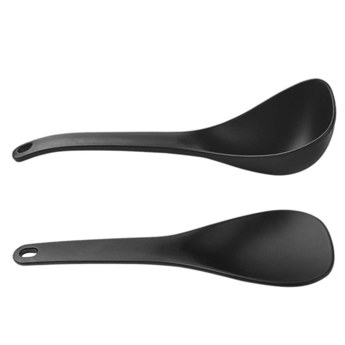 SPOON AND RICE SPATULA SET OF 2 NONSTICK HEAT RESISTANT KITCHEN UTENSILS FOR SOUP AND RICE IDEAL FOR HOME AND RESTAURANT USE