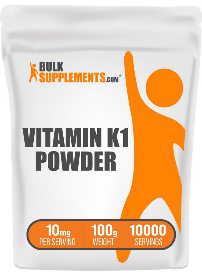 BulkSupplements.com Vitamin K1 Powder - 1%, Vitamin K Supplement, Vitamin K-1 100mcg - Gluten Free, 10mg per Serving, 100g (3.5 oz) (Pack of 1) - Image 1