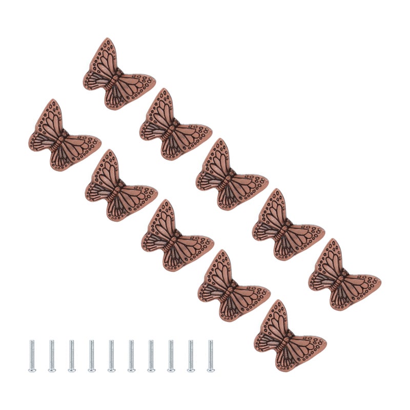 Drawer Handle Starfish Butterfly Alloy Single Hole Modern Style Pull for Drawer Cabinet WardrobeRed Bronze - Image 2