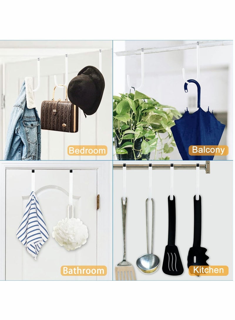Bathroom Hook, 6 Pack Towel Over Door Hooks Hanger for Coat Stand, Towel, Clothes Bedroom, Hangers Helps Tidy Rooms and Saves - Image 2