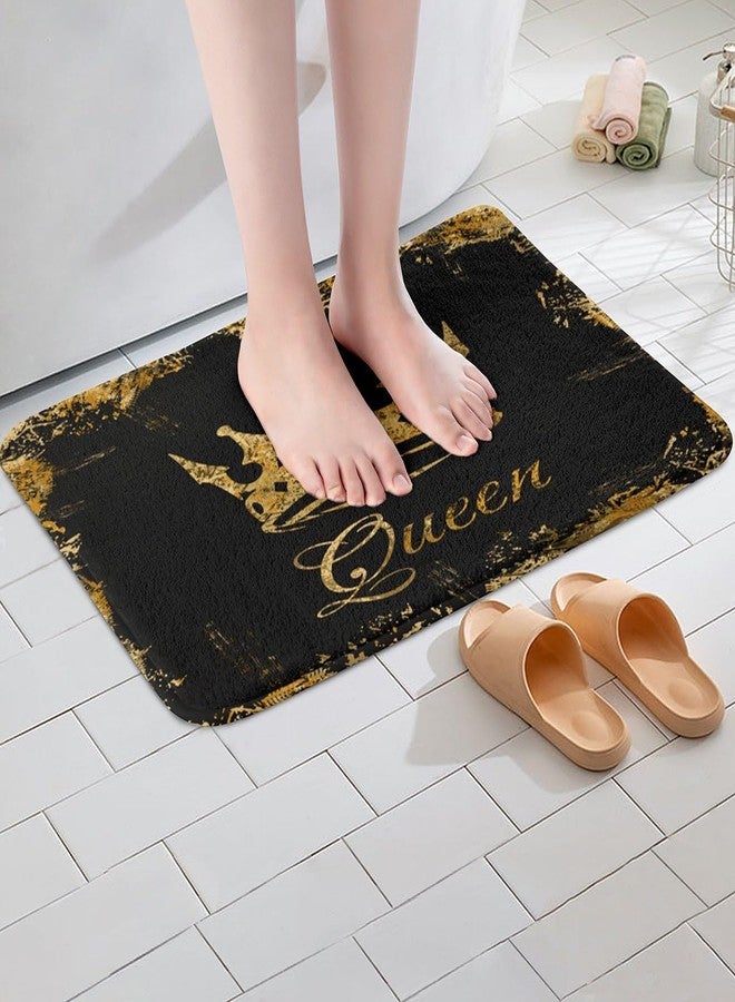 Feelyou Crown Queen Bathroom Rugs Golden Crown with Queen Bath Mats for Bathroom Golden Crown Bath Rugs for Shower Tub Kids Toddler Modern Luxury Bathroom Accossories 16"x24" - Image 4