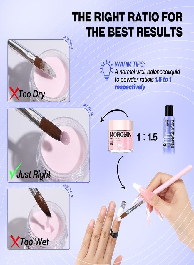 Morovan Monomer Acrylic Nail Liquid 4 oz: Acrylic Liquid Monomer for Acrylic Powder Acrylic Nail Extension with Acrylic Brush for Beginners DIY at home Non-Yellowing - Image 3