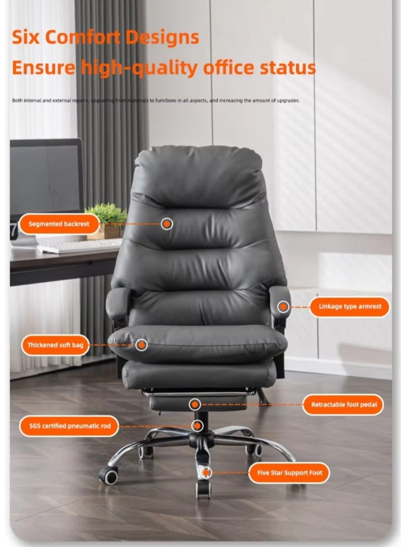 Desk Chairs with Wheels and Arms High Back,Office Chair Ergonomic Desk Chair Comfort Adjustable Height,Executive Office Chair Big and Tall with Foot Rest, Office Chair Recliners 165 Degree Adjustable - Image 5