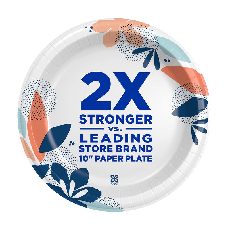 Dixie Medium Paper Plates  8.5 Inch  90 Count  2X Stronger*  Microwave-Safe  Soak-Proof  Cut Resistant  Disposable Plates For Everyday Breakfast  Lunch  & Dinner Meals - Image 2