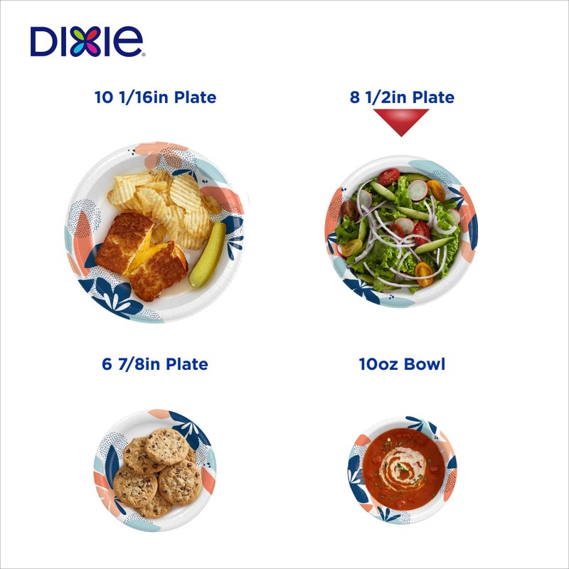 Dixie Medium Paper Plates  8.5 Inch  90 Count  2X Stronger*  Microwave-Safe  Soak-Proof  Cut Resistant  Disposable Plates For Everyday Breakfast  Lunch  & Dinner Meals - Image 5