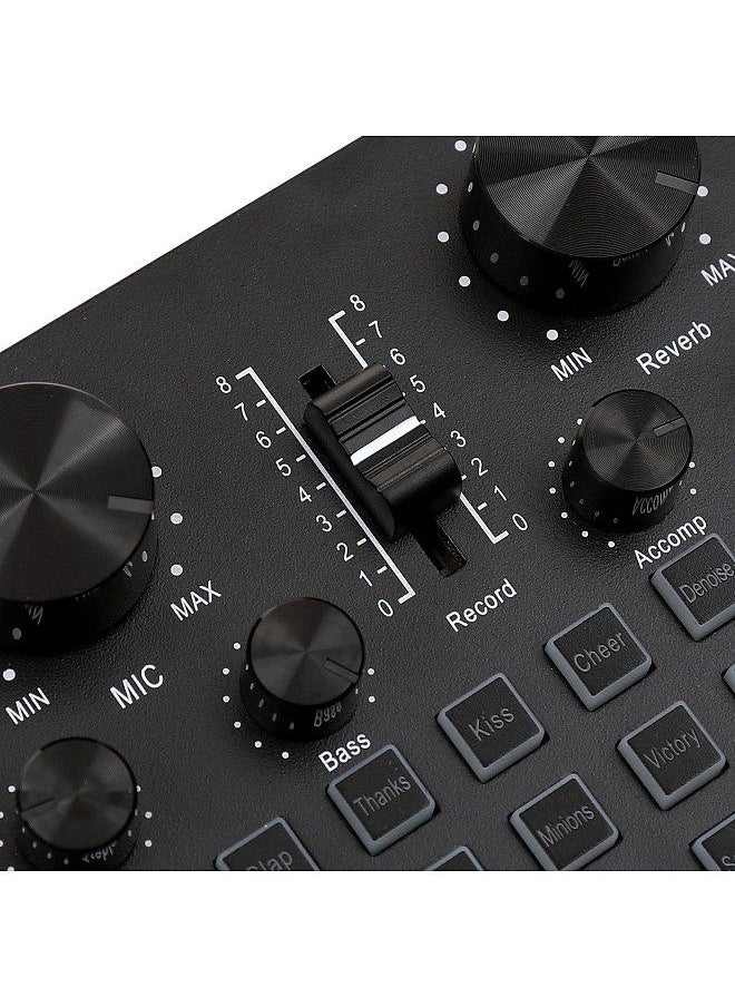 Sound Card & Microphone Set V8 Plus Soundcard BM800 Condenser Microphone for Live Broadcasting Recording Karaoke
