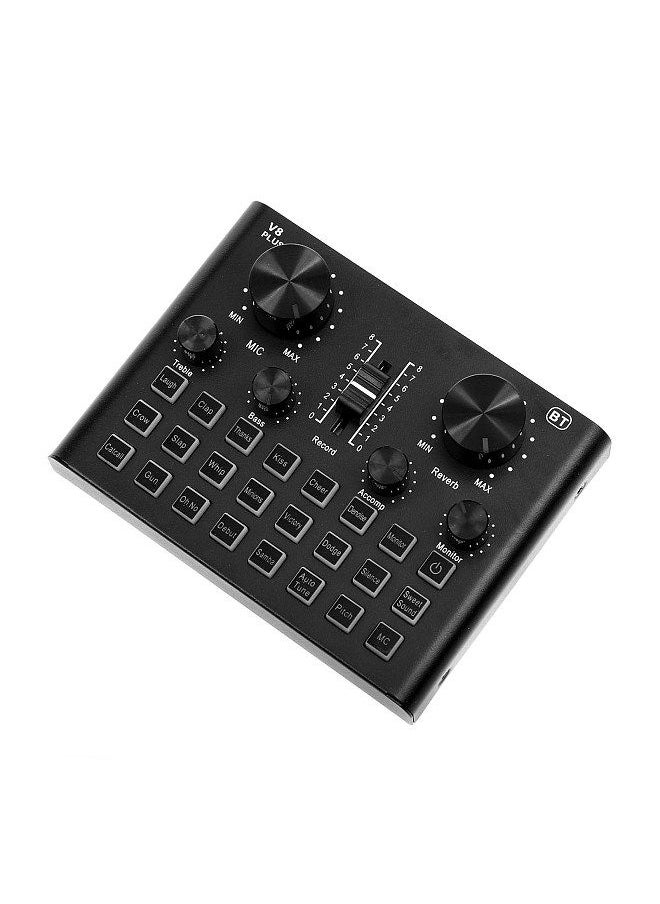 Sound Card & Microphone Set V8 Plus Soundcard BM800 Condenser Microphone for Live Broadcasting Recording Karaoke