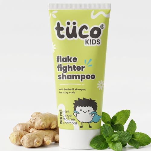 TuCo Kids Anti-Dandruff Shampoo With Wintergreen, Mint & Activated Charcoal | For Itchy Scalp & Rough Hair |Ph5.5, Vegan & Tear Free | Ages 2-5, 4-10, 10-15 Years | 200Ml - Image 1