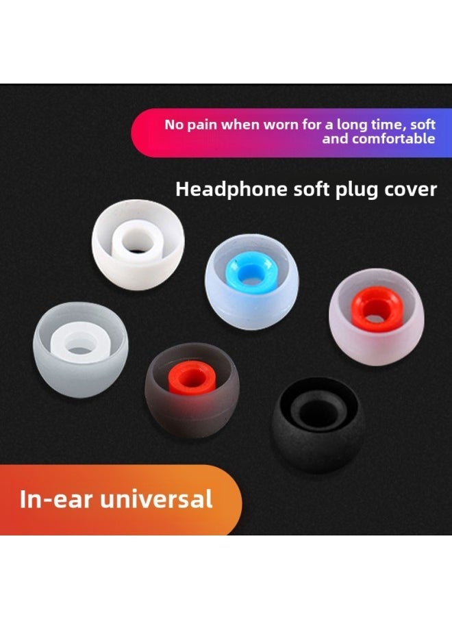 In-ear Earphone Cover Silicone Earphone Plug Cover Soft Ear Cap Earplugs For Xiaomi Oppo Huawei Samsung Beats-Memory Capacity:White Transparent Blue★2 Pieces Each Of Large, Medium And Small (storage Box Included) - Image 2