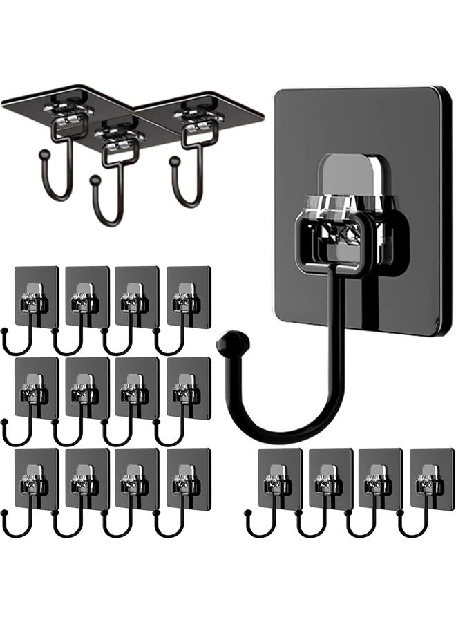 DUNISO 20Pcs Adhesive Hooks,Waterproof Wall Hooks for Hanging,Stainless Steel Towel and Coats Hooks，100lbs Load,Suitable for Bathroom Bedrooms Kitchens and Storage Room - Image 1