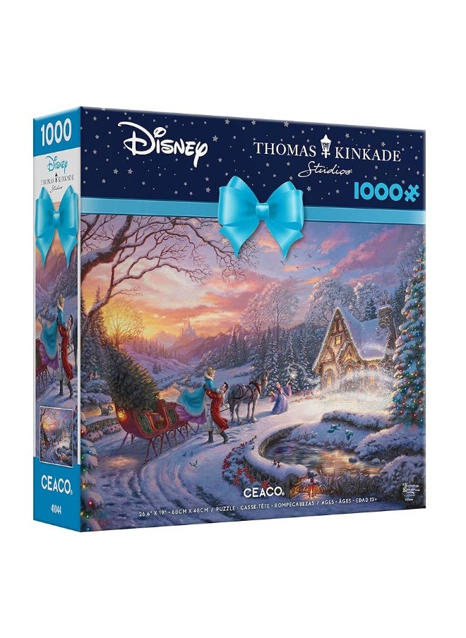 Ceaco Ceaco - Thomas Kinkade - Disney - Holiday - Cinderella Bringing Home The Tree - 1000 Piece Jigsaw Puzzle  - Image 1