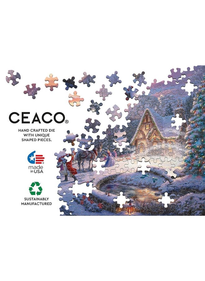 Ceaco Ceaco - Thomas Kinkade - Disney - Holiday - Cinderella Bringing Home The Tree - 1000 Piece Jigsaw Puzzle  - Image 4