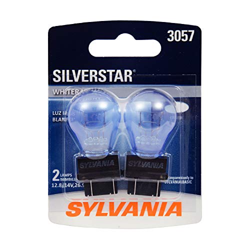 Sylvania سيلفانيا - 3057 مصباح سيلفرستار ميني - ضوء أكثر سطوعًا وبياضًا، مثالي لأضواء التشغيل النهارية (DRL) وأضواء الرجوع للخلف (يحتوي على 2 مصباح) - Image 1