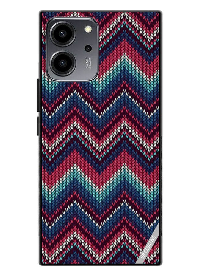 VR CREATIVE Protective Case Cover For Honor 80 SE Weaved Pattern Design Multicolour - Image 1