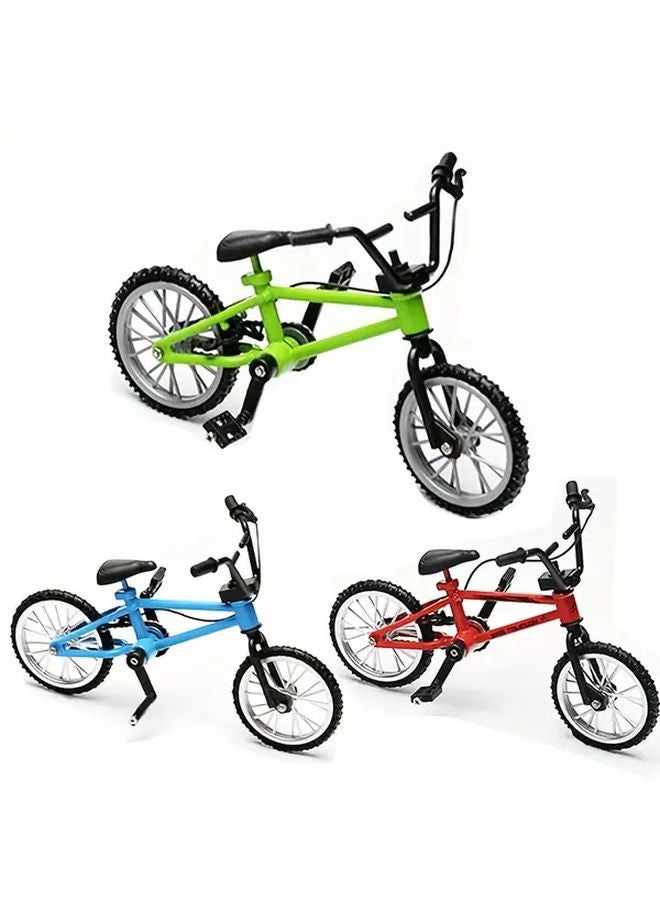 Green Alloy Finger Bike Toy Mini Simulation Bicycle Model Creative Riding Gift - Image 2