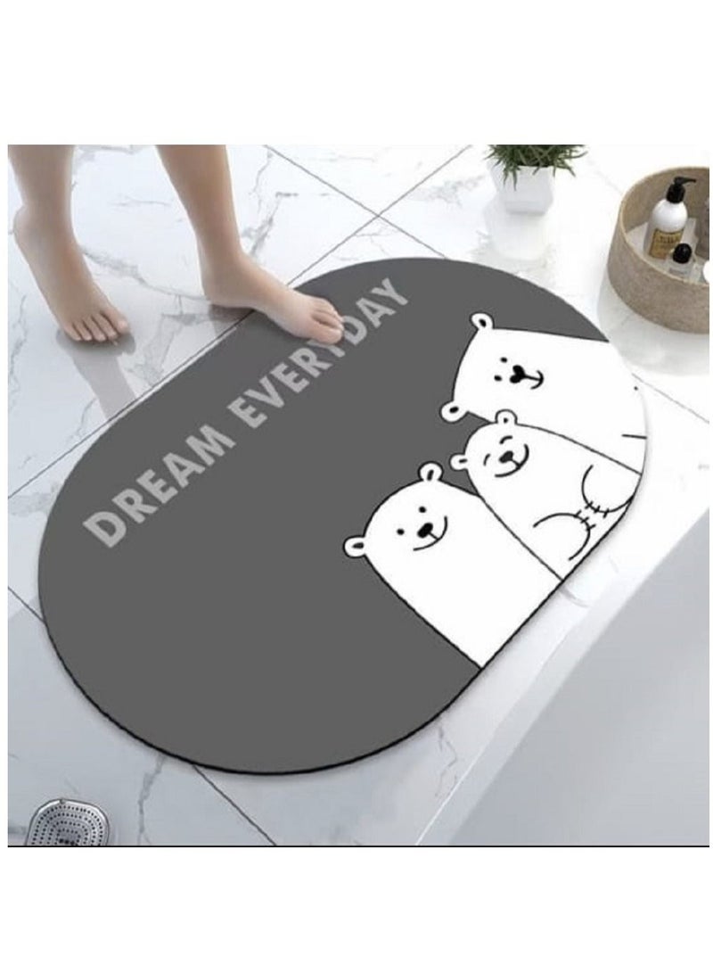 Hi homey Super absorbent soft non-slip quick drying floor Bath Tub Mat  - Image 1
