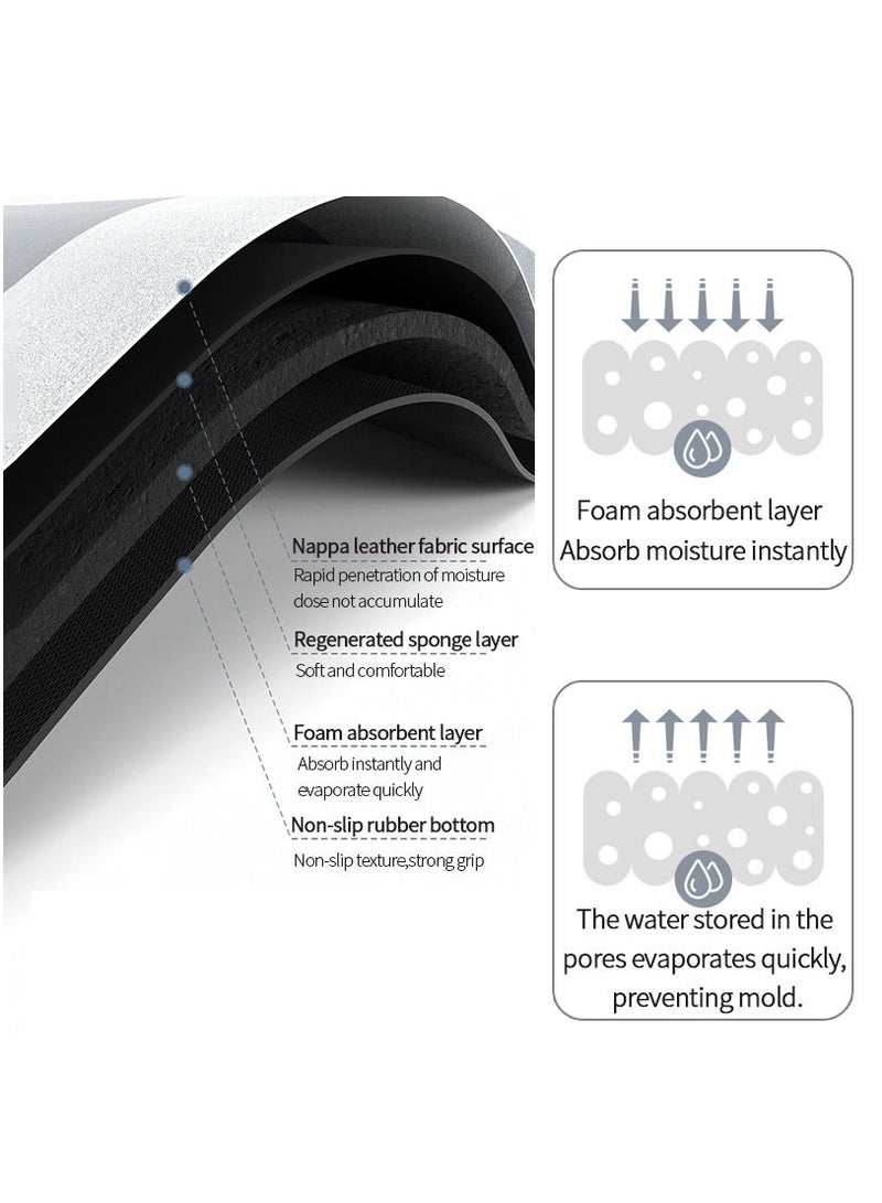 Hi homey Super absorbent soft non-slip quick drying floor Bath Tub Mat  - Image 3