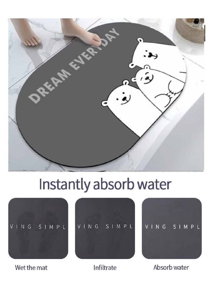 Hi homey Super absorbent soft non-slip quick drying floor Bath Tub Mat  - Image 2
