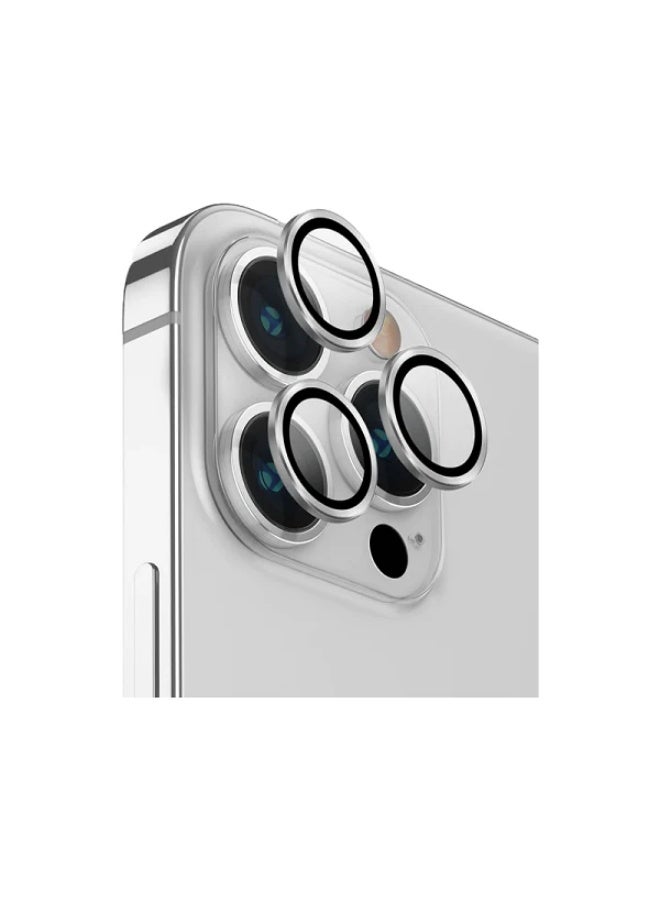 ريتشي واقي عدسة زجاجي عالي الدقة من Reccl RF09L لهاتف iPhone 14 Pro Max - مقاوم للخدوش والصدمات (فضي) - Image 4