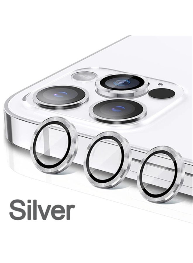 ريتشي واقي عدسة زجاجي عالي الدقة من Reccl RF09L لهاتف iPhone 14 Pro Max - مقاوم للخدوش والصدمات (فضي) - Image 1