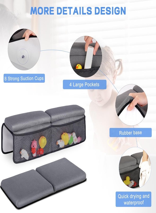 JOY ANAN Baby Bath Kneeler and Elbow Rest Pad Set - Kneeler and Elbow Support with Memory Foam and Bath Toys Organizer - Image 3