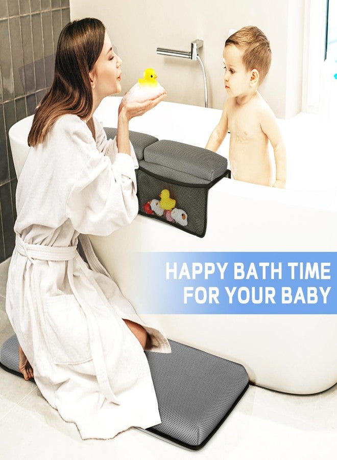 JOY ANAN Baby Bath Kneeler and Elbow Rest Pad Set - Kneeler and Elbow Support with Memory Foam and Bath Toys Organizer - Image 5