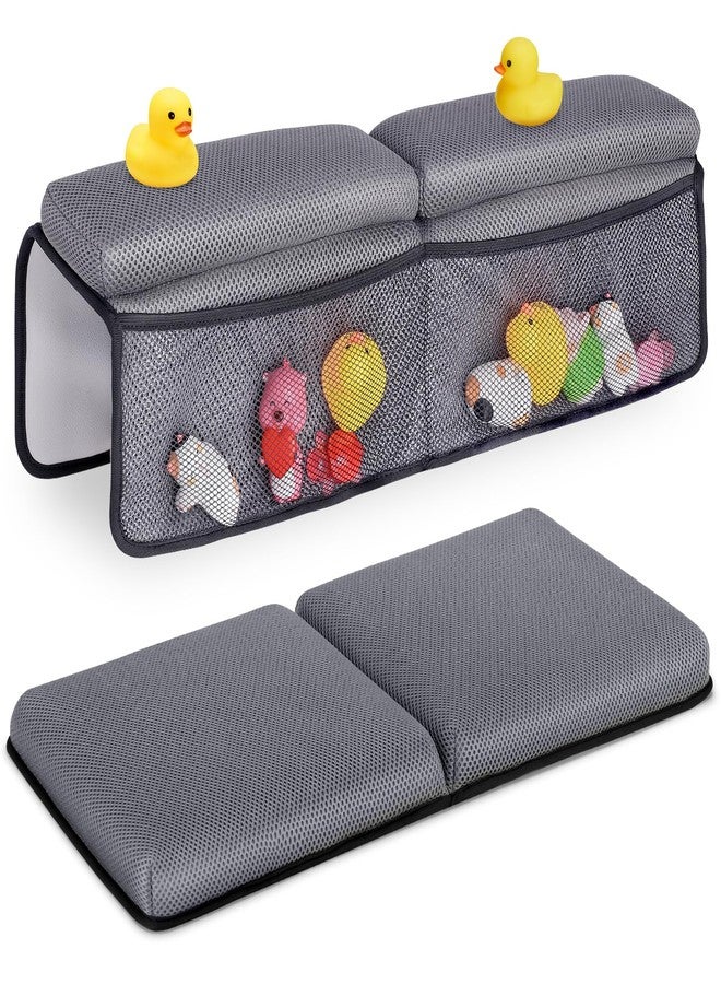 JOY ANAN Baby Bath Kneeler and Elbow Rest Pad Set - Kneeler and Elbow Support with Memory Foam and Bath Toys Organizer - Image 1
