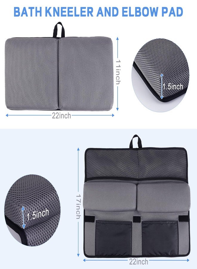 JOY ANAN Baby Bath Kneeler and Elbow Rest Pad Set - Kneeler and Elbow Support with Memory Foam and Bath Toys Organizer - Image 2