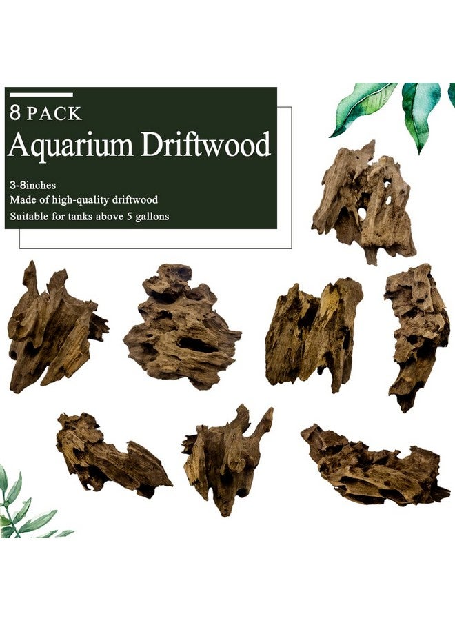 Hamiledyi Natural Driftwood For Aquarium Decor Sinkable Reptile Wood Branches Fish Tank Log Habitat Decorations Terrarium Ornament Assorted - Image 2