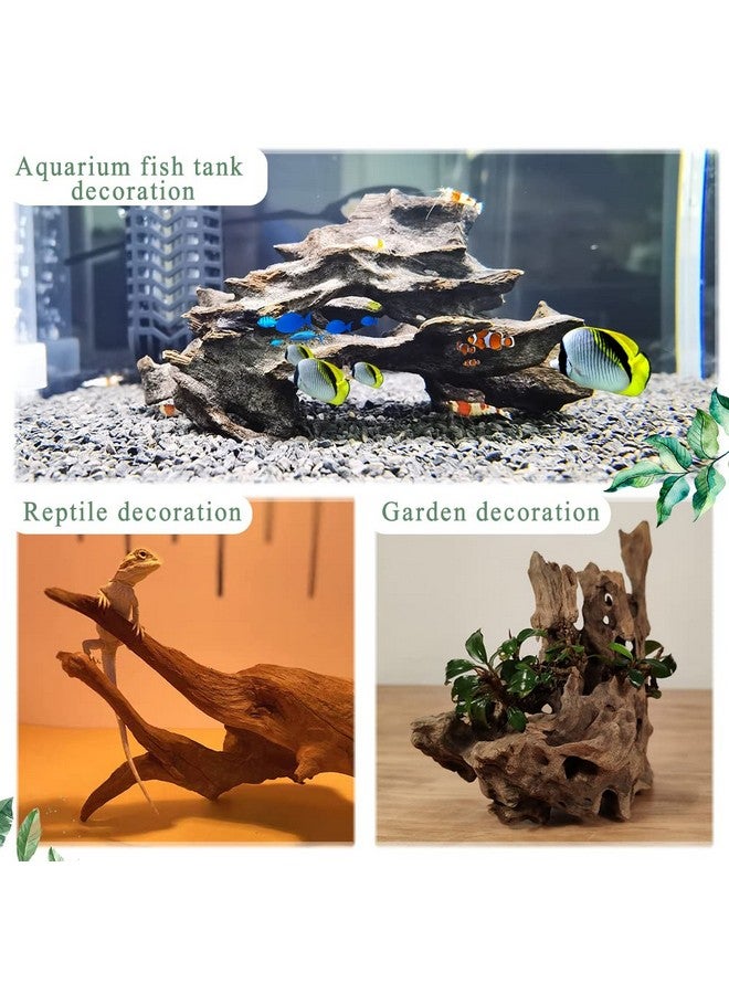 Hamiledyi Natural Driftwood For Aquarium Decor Sinkable Reptile Wood Branches Fish Tank Log Habitat Decorations Terrarium Ornament Assorted - Image 4