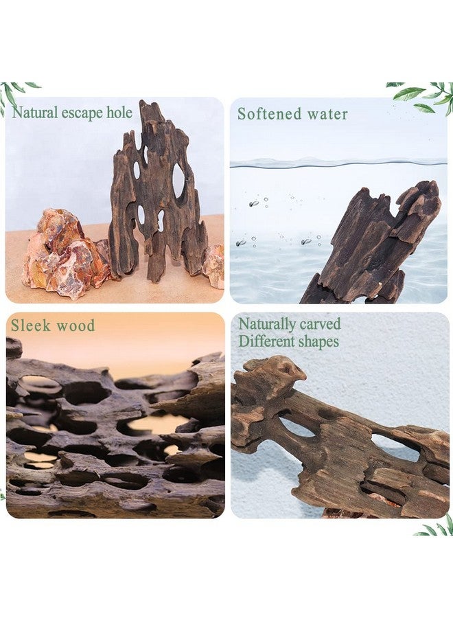 Hamiledyi Natural Driftwood For Aquarium Decor Sinkable Reptile Wood Branches Fish Tank Log Habitat Decorations Terrarium Ornament Assorted - Image 3