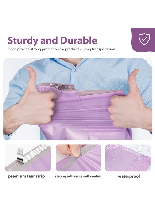 Fuxury Poly Mailers 14.5X19 Inch 100 Pcs, Waterproof Shipping Bags For Clothing, Strong Adhensive Shipping Envelopes For Small Business Suppliers, Self Seal Mailers Poly Bags Mailing Envelopes Purple - Image 4