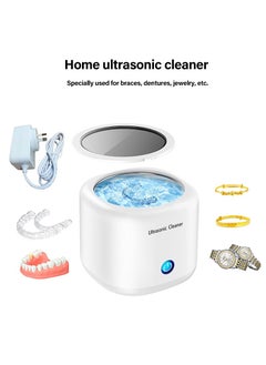 Furtey Ultrasonic Cleaner Retainer Cleaner: 43kHz Ultrasonic Denture Cleaner - 180ML Portable Teeth Cleaning Box for Orthodontics Braces Mouthguard/Jewelry Earrings Watches Bracelets Bracelet Cleaning  - Image 1