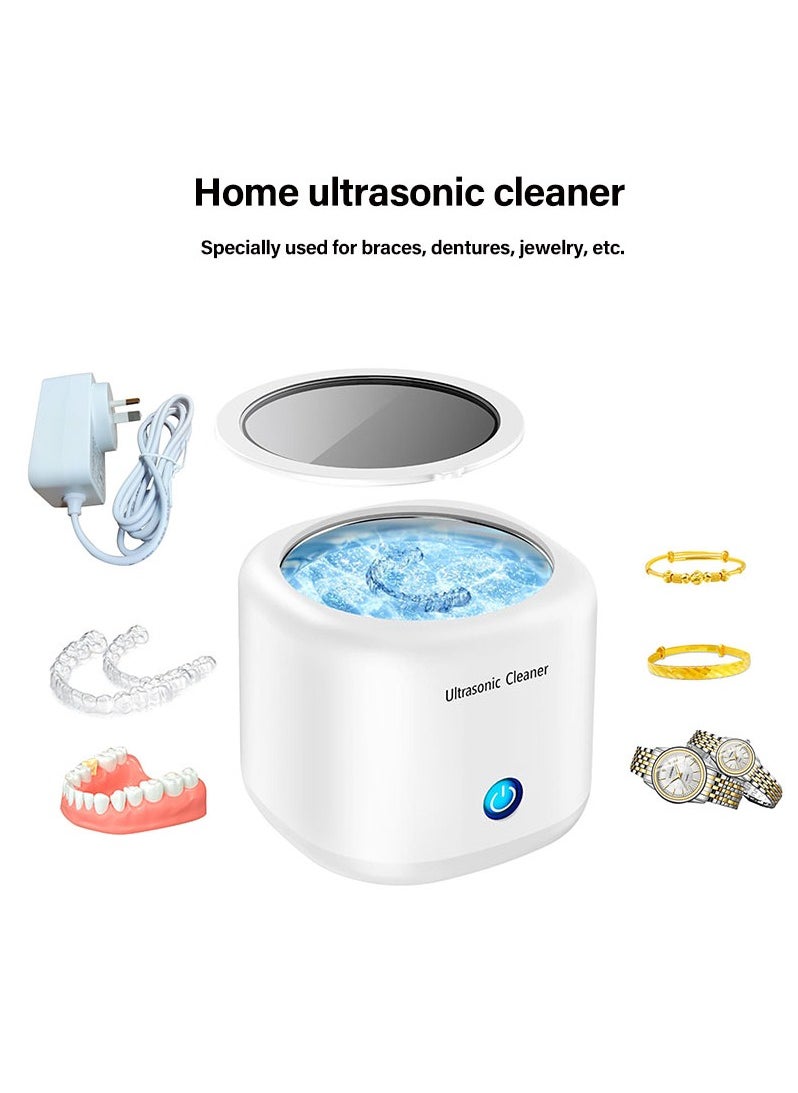 Furtey Ultrasonic Cleaner Retainer Cleaner: 43kHz Ultrasonic Denture Cleaner - 180ML Portable Teeth Cleaning Box for Orthodontics Braces Mouthguard/Jewelry Earrings Watches Bracelets Bracelet Cleaning  - Image 1