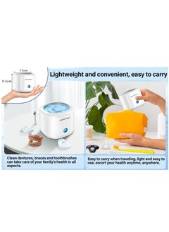 Furtey Ultrasonic Cleaner Retainer Cleaner: 43kHz Ultrasonic Denture Cleaner - 180ML Portable Teeth Cleaning Box for Orthodontics Braces Mouthguard/Jewelry Earrings Watches Bracelets Bracelet Cleaning  - Image 3