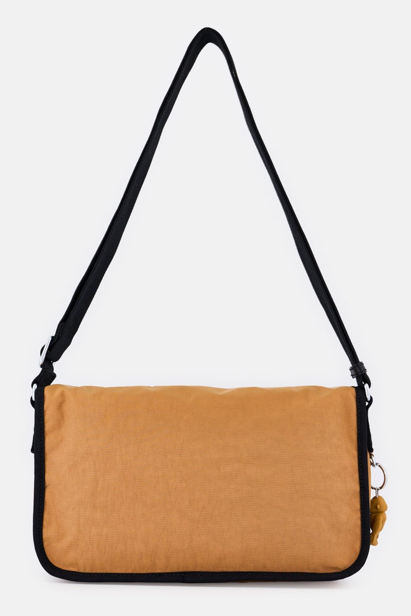 kipling Women Brand Logo Cross Body Bag With Keyring, Light Brown - Image 2