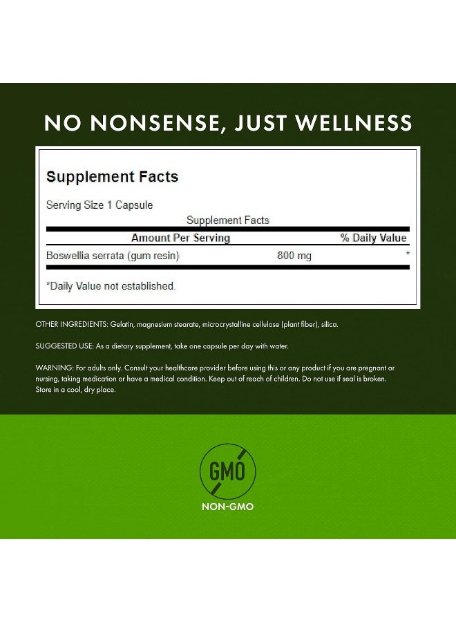 SWANSON Swanson Full Spectrum Boswellia 800 Mg 60 Capsules  - Image 3