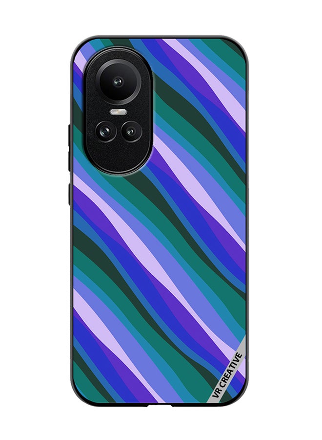 VR CREATIVE Protective Case Cover For Oppo Reno 10 Colorful With Curved Lines Pattern Design Multicolour - Image 1