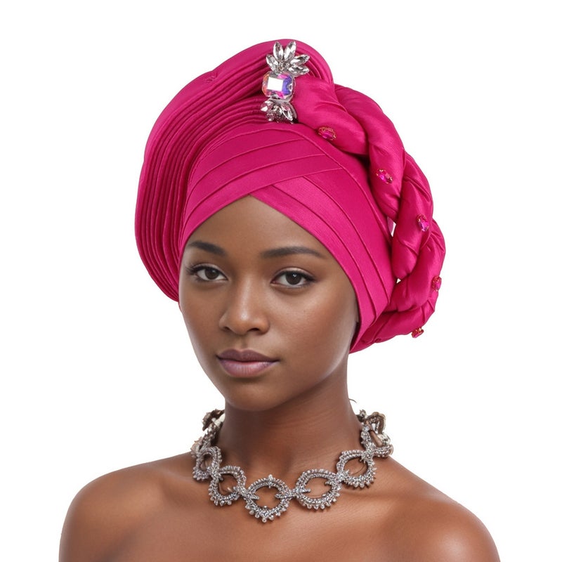 Cross Border New Layered Turban Cap African Wedding Headwear Auto Gele - Image 1