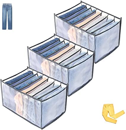 MBW Wardrobe Organizer For Clothing 7 Grids Storage Organizer Multipurpose Organiser For Wardrobe Large Capacity Organizer, Storage Box For Clothes Organizer (3), Heavy Transparent Sheet - Image 1