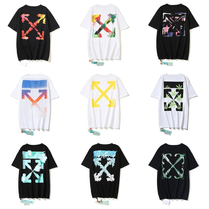 Trade Off Ow Monet Oil Painting Arrow T-Shirt Unisex Loose Couple'S Short-Sleeve Trendy 19Ss - Image 2