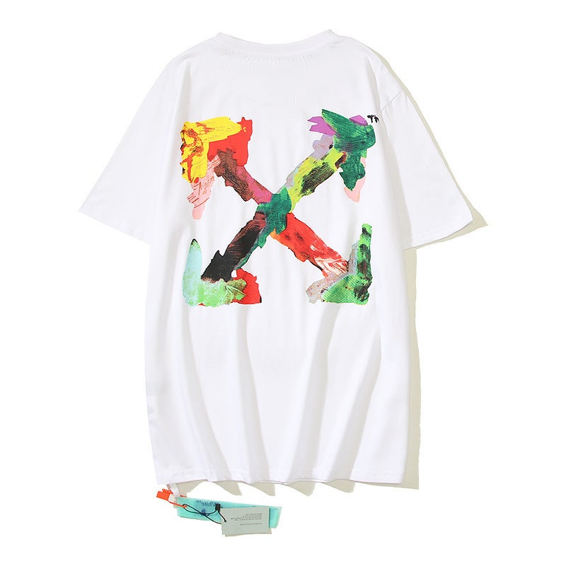 Trade Off Ow Monet Oil Painting Arrow T-Shirt Unisex Loose Couple'S Short-Sleeve Trendy 19Ss - Image 5